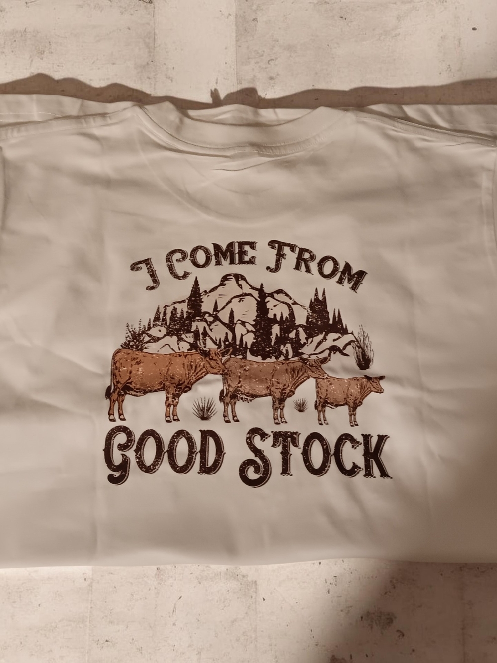 Kids Tan Cow Graphic Short-Sleeve Tee - Picture 3 of 4
